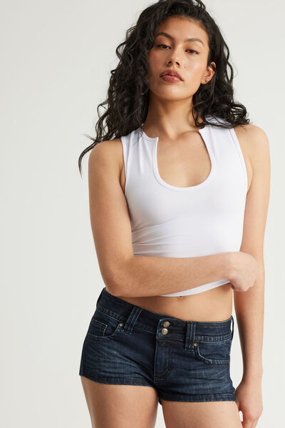Snatched Deep Notch Tank, WHITE