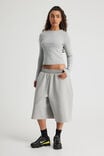 Authentics Fitted Long Sleeve Top, GREY MARLE - example image 2
