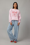 Graphic Crew Sweater, TUTU PINK/NY ICONS - alternate image 2