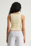 Henley Scoop Neck Tank, LEMON BUTTER - example image 3