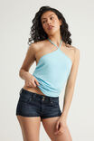 Cross Front Halter Top, LAGUNA BLUE - example image 1