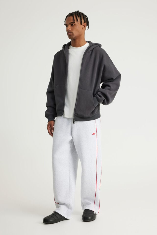 Authentics Oversized Zip Thru Hoodie, SLATE