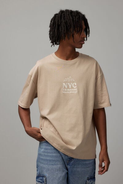 Oversized Graphic T Shirt, DRIFTWOOD/NYC SKYLINE