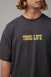 Oversized Music Merch T Shirt, LCN BRA SLATE/TUPAC THUG LIFE - alternate image 4