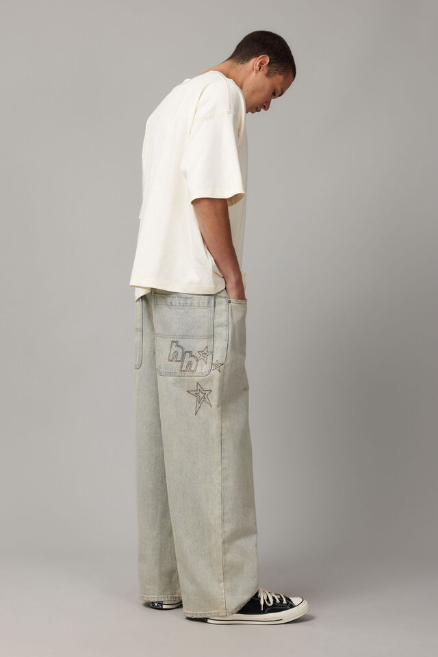 Half Half El Grande Baggy Jean, DESERT BLEACH