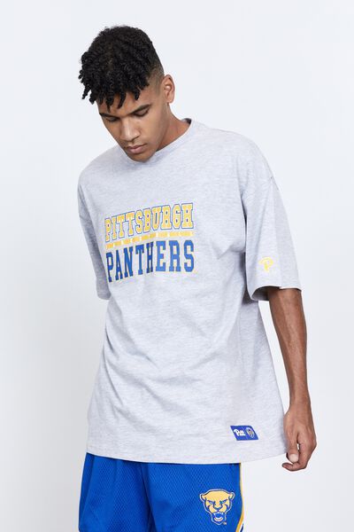Oversized College T Shirt, LCN PIT GREY MARLE/PITTSBURGH PANTHERS