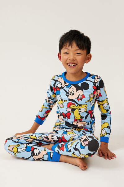 Orlando Long Sleeve Pyjama Set Licensed, LCN DIS SKY HAZE/MICKEY & FRIENDS