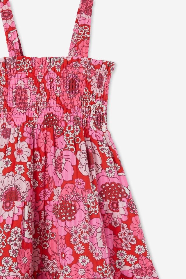 Chantelle Sleeveless Dress, FLAME RED/LENNY FLORAL