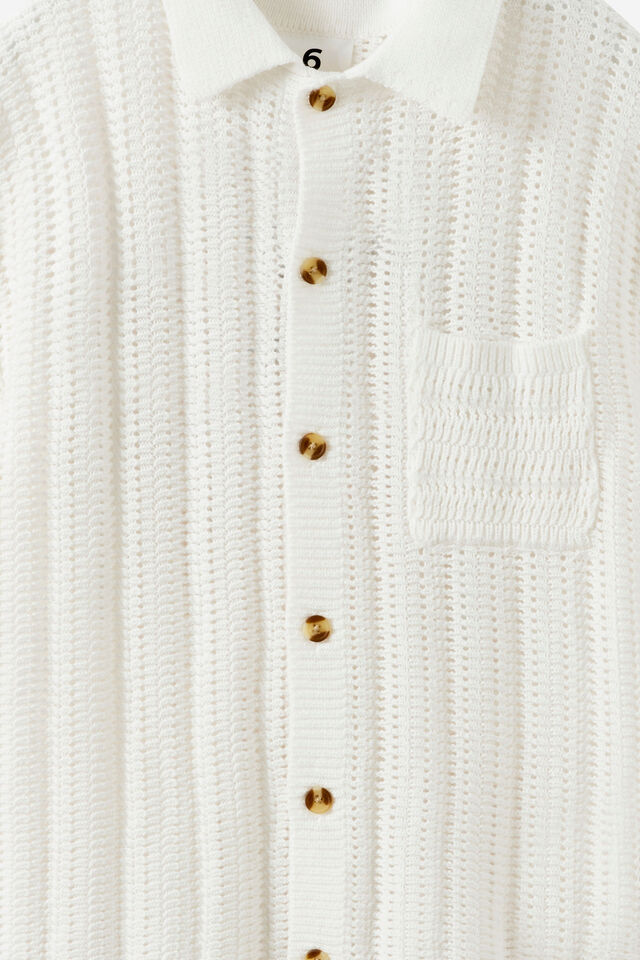 Resort Knitted Shirt, VANILLA
