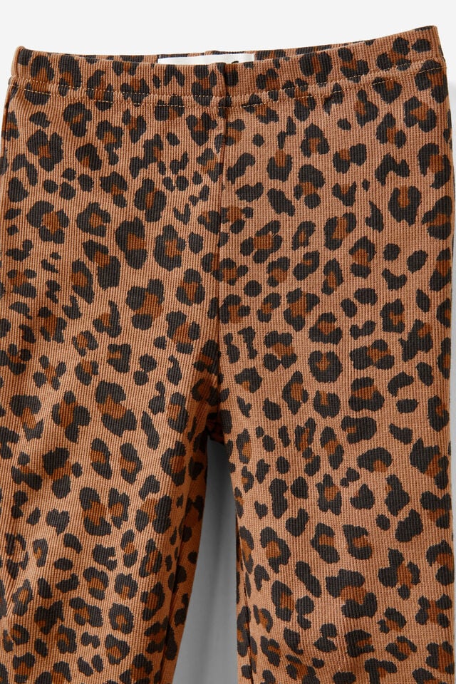 Francine Flare Pant, TAUPY BROWN/LEOPARD