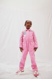 Barbie Long Sleeve Boiler Suit, LCN MAT BARBIE/PINK GERBERA - alternate image 1