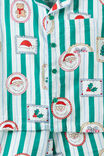 Kids Woven Family Xmas Pj Set, ENGLISH IVY/SANTA STAMP - example image 4