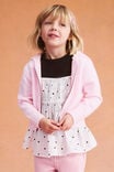 Knitted Zip Through Hoodie, TEA PARTY PINK - example image 2