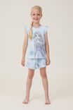 Stacey Flutter Short Sleeve Pyjama Set Licensed, LCN DIS FROSTY BLUE/ELSA SPARKLE - alternate image 4