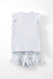 Stacey Flutter Short Sleeve Pyjama Set Licensed, LCN DIS MORNING BLUE/BALLET CINDERELLA - alternate image 3