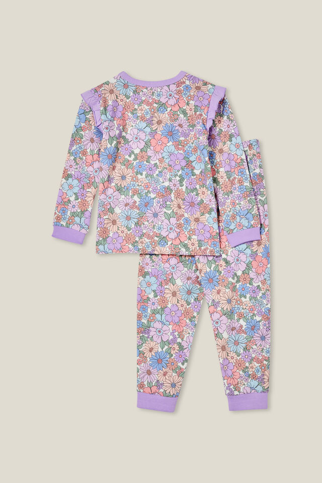 Pijamas - Ava Long Sleeve Pyjama Set, VANILLA/DITSY CLAIRE FLORAL