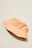 Kids Reversible Bucket Hat, CLAIRE DITSY CLAY PIDGEON/TROPICAL ORANGE - alternate image 3