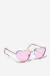 Kids Hayley Heart Metal Sunglasses, BLUSH PINK/SILVER - alternate image 2