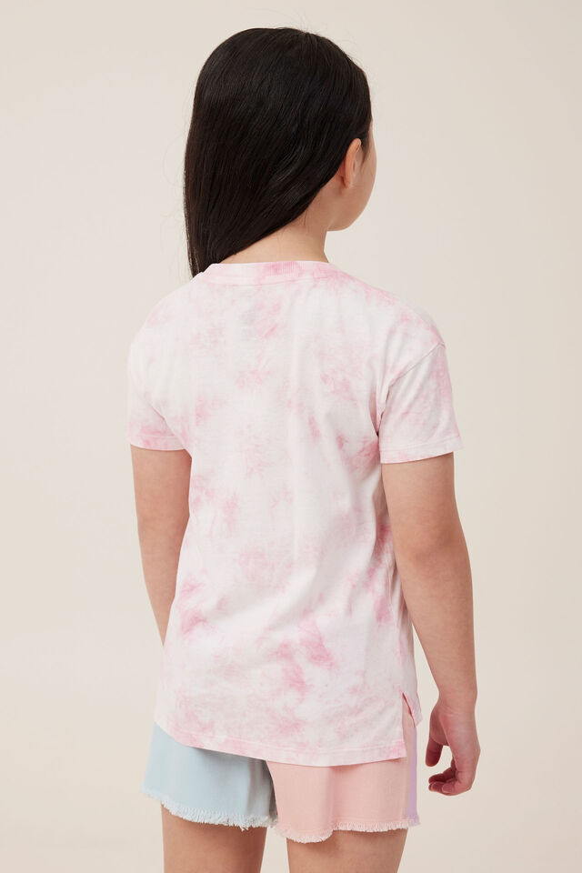 Poppy Short Sleeve Print Tee, MARSHMALLOW TIE DYE/JUST HAPPY TO BE HERE