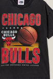 License Quinn Short Sleeve Tee, LCN NBA BLACK WASH/CHICAGO BULLS GRAPHIC - alternate image 2