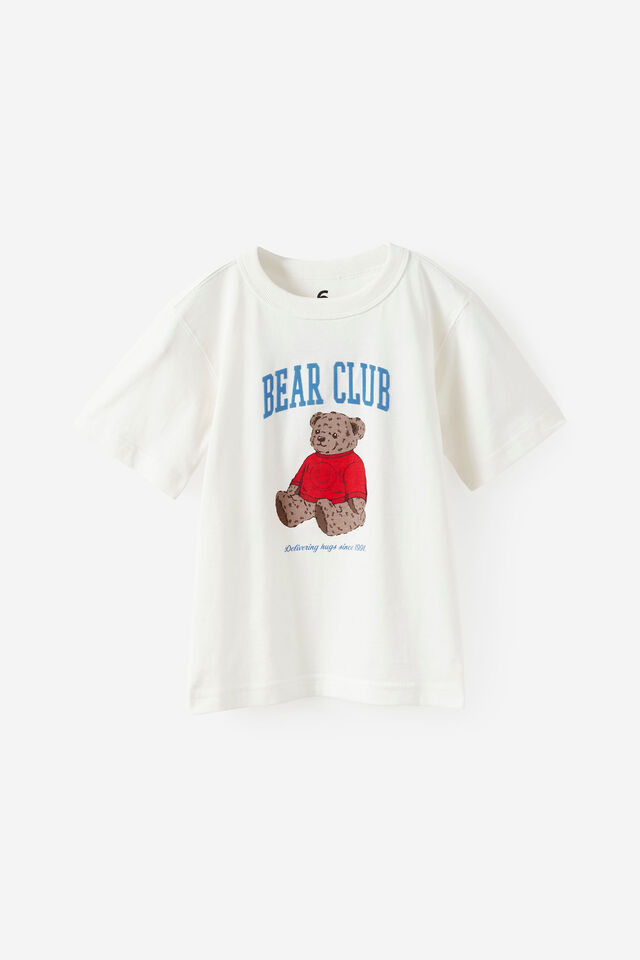 Essentials Graphic Short Sleeve Tee, VANILLA/COSY BEAR