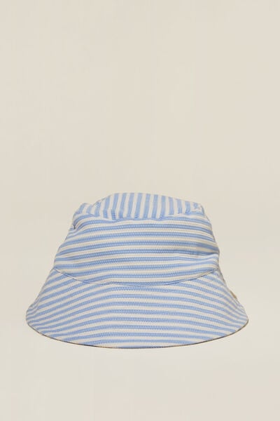 Baby Swim Bucket Hat, DUSK BLUE/VANILLA RIO STRIPE