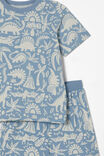 Jordan Short Sleeve Pyjama Set, DUSTY BLUE/DINO FIELDS - alternate image 2