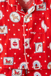 Kids Woven Family Xmas Pj Set, VARSITY RED/RUDOLPH SPOT - example image 4