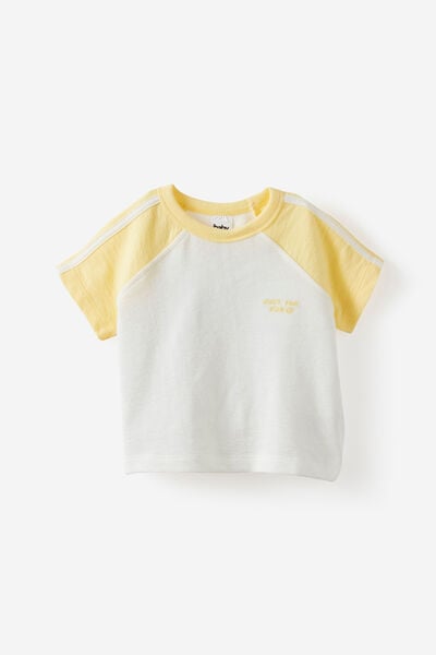 Baby Textured Tee, BABY YELLOW/JUST FOR FUN