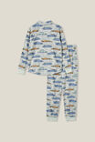 Wilson Long Sleeve Pyjama Set, WINTER GREY/FAST CARS - alternate image 3