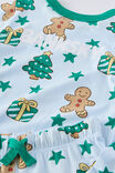 Dreamdrift Long Sleeve Pj Set Personalised, BLUE WHISPER/GINGERBREAD GLOW - example image 1