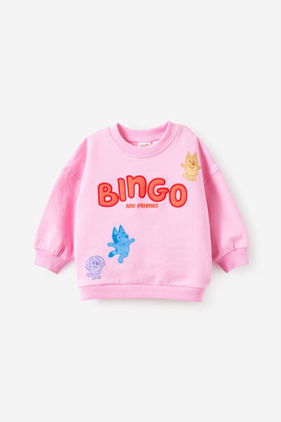 Riley Sweater Lcn, LCN BLU STRAWBERRY MILK/BINGO & FRIENDS