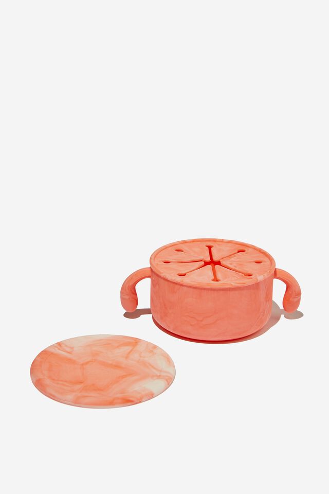 Silicone Snack Cup, PINK MARBLE