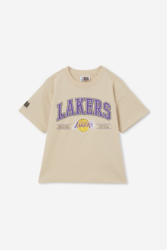 Yellow MAN NBA Los Angeles Lakers Licensed Oversized Cotton T