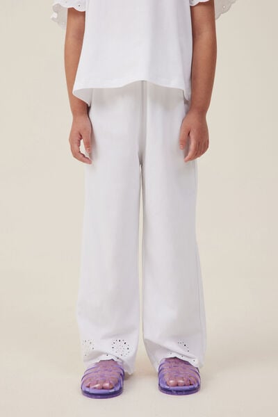 Piper Broderie Pant, WHITE