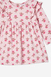 Mandy Long Sleeve Ruffle Dress, BALLERINA/MAEVE FLOWER STAMP - alternate image 2