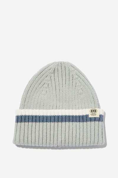 Kids Fisherman Beanie, WINTER GREY/STEEL/WHITE