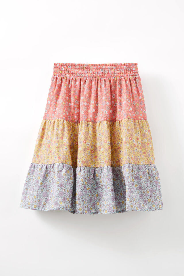 Louise Shirred Skirt, BARBER BLUE/MIMI DITSY