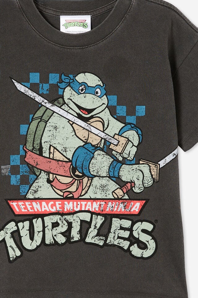 Ninja Turtles Drop Shoulder Short Sleeve Tee, LCN NIC PHANTOM/TMNT SHELL