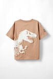 Jurassic Park Drop Shoulder Short Sleeve Tee, LCN UNI TAUPY BROWN/JURASSIC PARK - alternate image 3