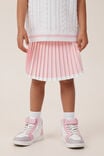 Ashleigh Tennis Skirt, BLUSH PINK/WHITE STRIPE - alternate image 1