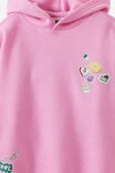 Sammy Oversized Hoodie, SWEET TREATS STICKERS/STRAWBERRY MILK - example image 2