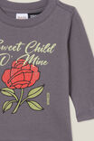 Camiseta - Jamie Long Sleeve Tee-Lcn, LCN BRA RABBIT GREY/SWEET CHILD O MINE ROSE - vista alternativa 2