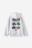 License Sammy Oversize Hoodie, LCN MAT GREY MARLE/HOT WHEELS MOSTER TRUCKS - example image 2