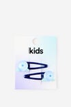 Kids Multi Pack Snap Hair Clips, DENIM NAVY/BLUEBERRIES - example image 2