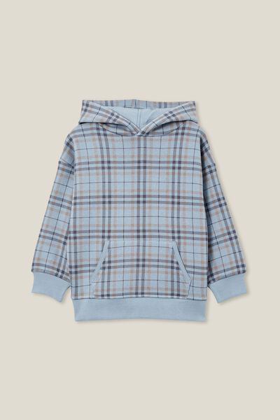 Marco Hoodie, DUSTY BLUE/HERITAGE CHECK