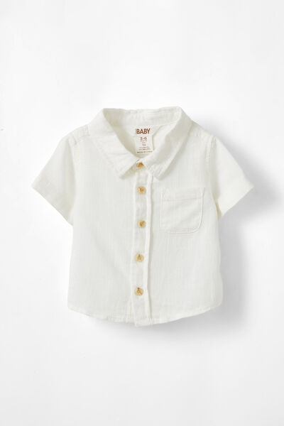 Leonard Button Down Shirt, VANILLA