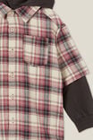 Rugged Long Sleeve Layered Shirt, RAINY DAY/PLAID - alternate image 4