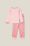 Willow Long Sleeve Flutter Pyjama Set, PINK PUNCH/FLORAL WOOD STAMP - alternate image 3