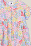 Isabel Short Sleeve Dress, VANILLA/ANTHURIUM FLORAL FIELDS - alternate image 2